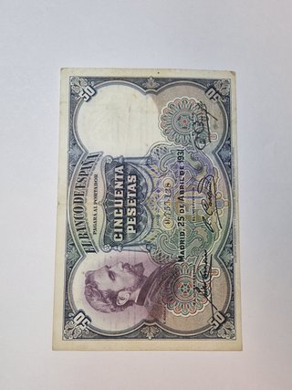 Billete de 25 pesetas de 1931 en buen estado. Idea