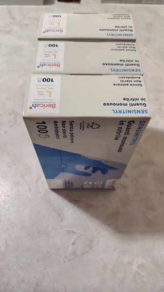 3 Scatole Guanti Monouso Nitrile Taglia L