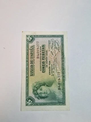 BILLETE 5 PESETAS 1935