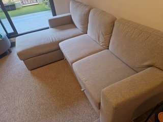 Sofá Cama 3 Plazas Chaiselongue Gris