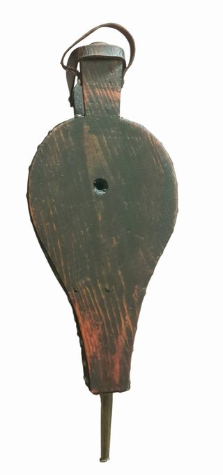 antico Mantice soffietto da camino in bronzo