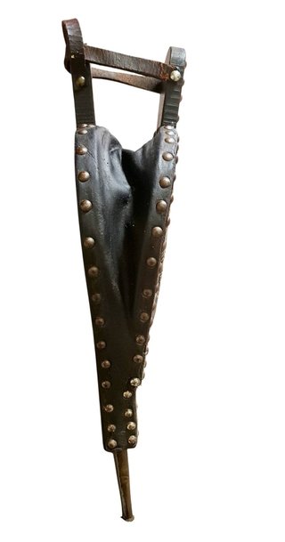 antico Mantice soffietto da camino in bronzo