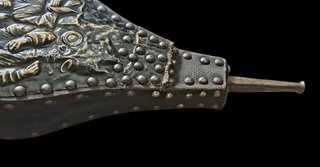 antico Mantice soffietto da camino in bronzo
