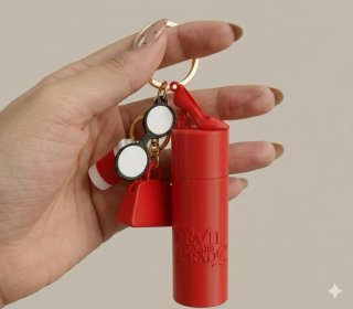 Portachiavi Custodia Rossetto Rosso