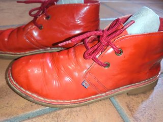 Botines rojos charol "Atxa"