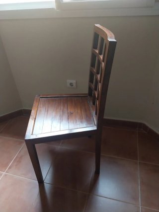 Conjunto 4 sillas madera Banak. Regalo 4 cojines