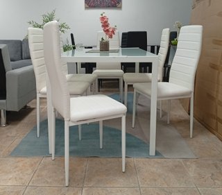 Mesa comedor + 6 Sillas en Polipiel. ¡OFERTA!