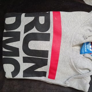 Sudadera Adidas RUN DMC Gris Capucha