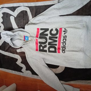 Sudadera Adidas RUN DMC Gris Capucha
