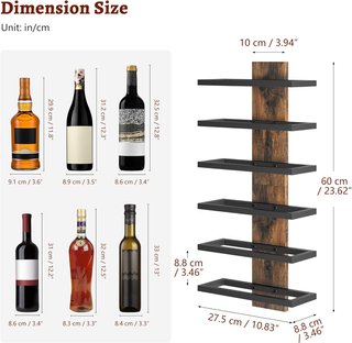 Scaffale Vino Verticale FAVOOSTY 6 Bottiglie