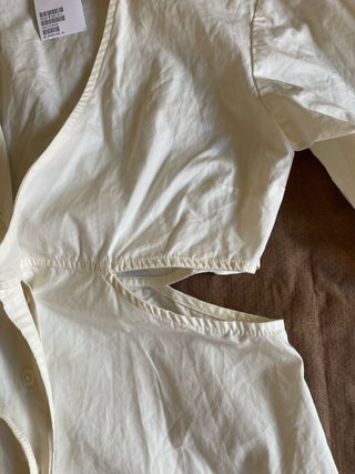 Vestido camisero blanco Divided talla 40