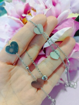 Set braccialetti acciaio charms