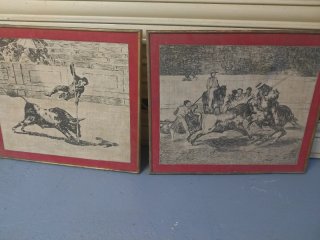 2 Cuadros Grabado o Pintura ? Llevan una etiqueta
