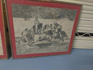 2 Cuadros Grabado o Pintura ? Llevan una etiqueta
