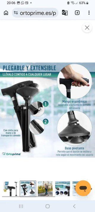 Bastón Plegable con Luz LED