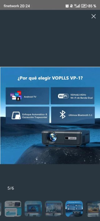 Proyector VOPLLS 4K Negro