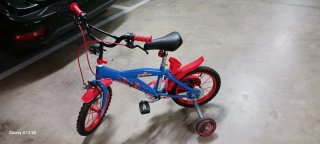 Bicicleta Infantil Spiderman Azul y Roja