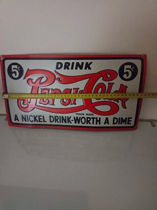 Letrero Pepsi Cola Vintage 5 Céntimos
