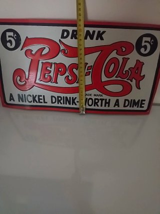 Letrero Pepsi Cola Vintage 5 Céntimos