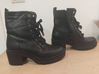 Botines negros tacón ancho