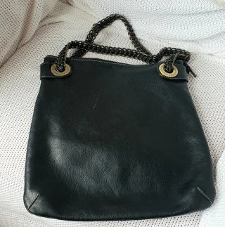 Bolso Adolfo Dominguez Piel negra. Ocasión.  Nuevo