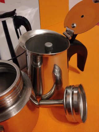 Cafetera Italiana 2 Tazas Acero Inoxidable