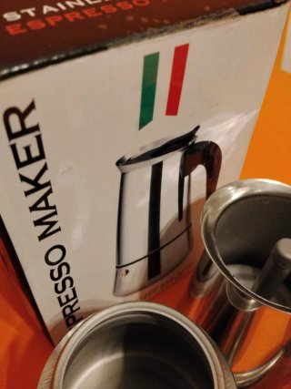 Cafetera Italiana 2 Tazas Acero Inoxidable