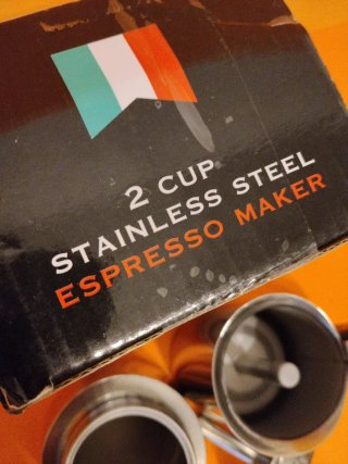 Cafetera Italiana 2 Tazas Acero Inoxidable