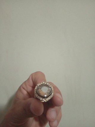 Anillo Corazón Bodas Árabe Plata Rosa
