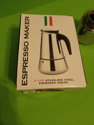 Cafetera Italiana 2 Tazas Acero Inoxidable