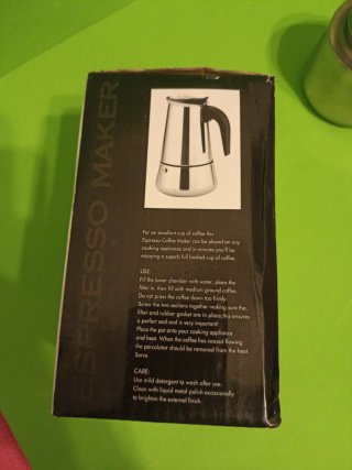 Cafetera Italiana 2 Tazas Acero Inoxidable