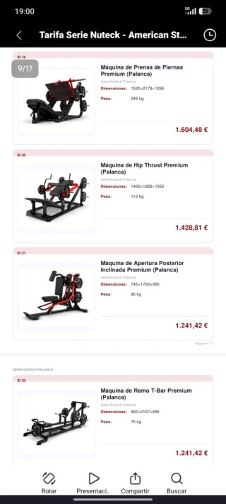 Máquina de Gimnasio Serie Nuteck Placa