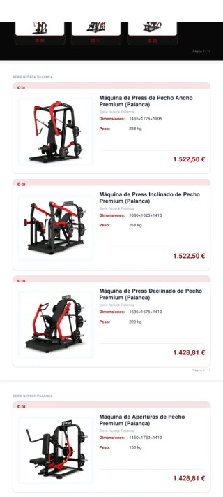 Máquina de Gimnasio Serie Nuteck Placa