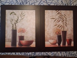 2 Cuadros Decorativos Bambú y Árbol