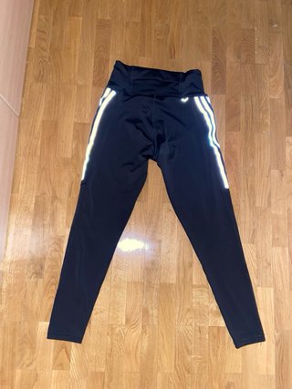 Mallas running Adidas negras con tiras
