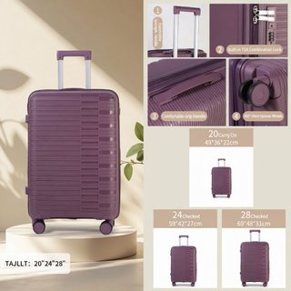 Maleta Rígida Beige con Candado TSA