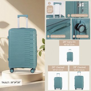 Maleta Rígida Beige con Candado TSA