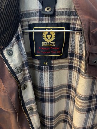 Chaqueta Belstaff encerada Marrón