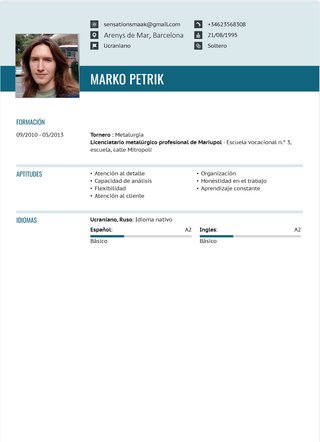 Buscando trabajo a tiempo parcial o completo.
