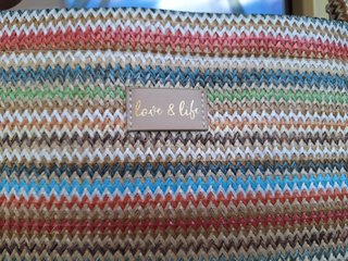 Bolso bandolera de rafia rayas verano
