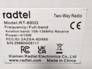 Radtel RT-880G, GPS/APRS