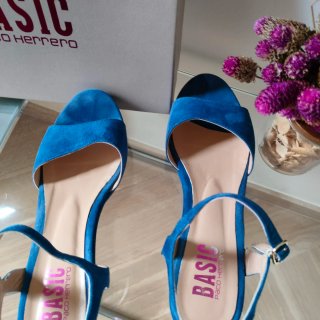 Sandalias cuña Paco Herrero azules
