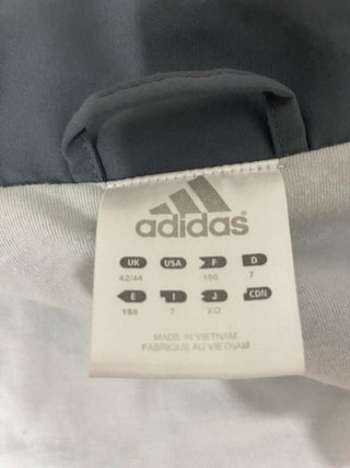 Abrigo Adidas Gris y Blanco