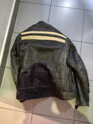 Chaqueta Moto Cuero Café Race talla S