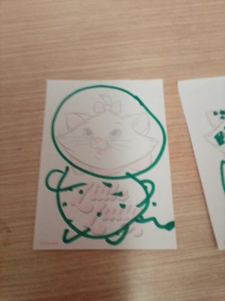 Cromos de gatos dibujados a mano