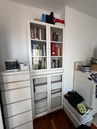 Par de Vitrinas BILLY / OXBERG Blanca IKEA