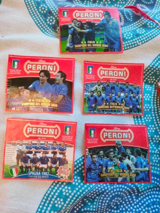 Etichette Birra Peroni Campioni del Mondo