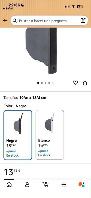 Recogecintas para persiana negro