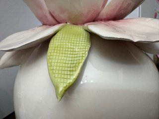 Vaso diffusore Capodimonte fiore rosa