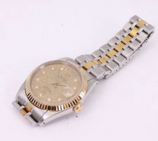 Tudor Prince Date+Day de Oro y Diamantes